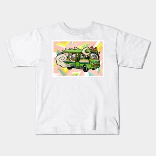 Green Devil Bus Kids T-Shirt